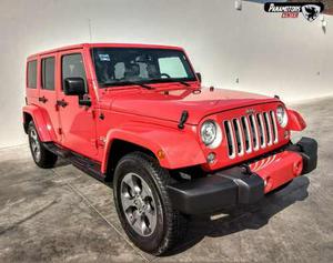 Jeep Wrangler Unlimited Sahara Piel Rojo 